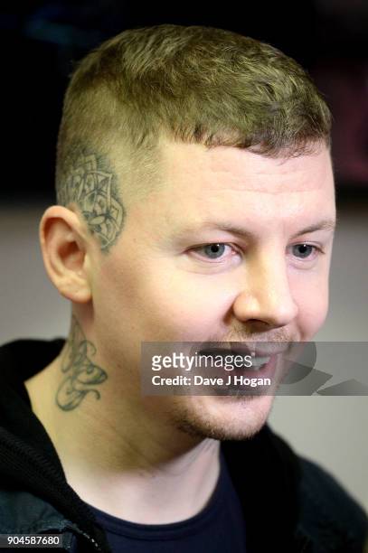 Images from this event are only to be used in relation to this event. Professor Green attends The BRIT Awards 2018 nominations photocall held at ITV...