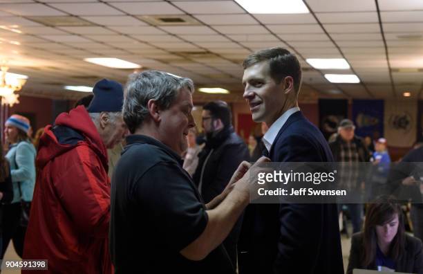 Democrat Conor Lamb, a former U.S. Attorney and US Marine Corps veteran running to represent Pennsylvania's 18th congressional district, before a...