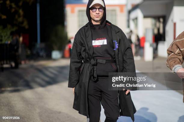 Alessandro Altomare is seen at White Milano during Milan Men's Fashion Week Fall/Winter 2018/19 on January 13, 2018 in Milan, Italy.