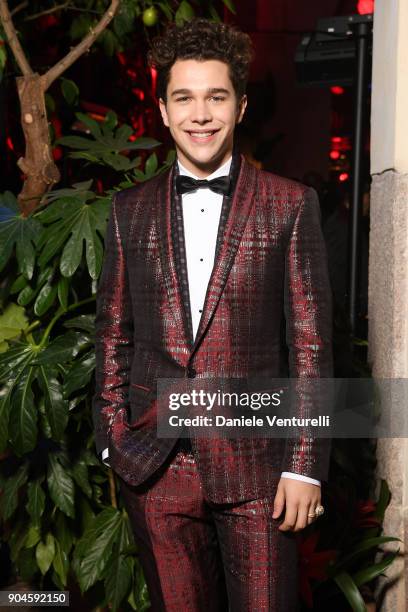 Austin Mahone attends the Dolce & Gabbana Unexpected Show during Milan Men's Fashion Week Fall/Winter 2018/19 on January 13, 2018 in Milan, Italy.