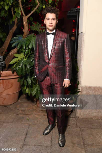 Austin Mahone attends the Dolce & Gabbana Unexpected Show during Milan Men's Fashion Week Fall/Winter 2018/19 on January 13, 2018 in Milan, Italy.