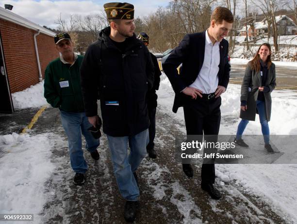 Democrat Conor Lamb, a former U.S. Attorney and US Marine Corps veterans running to represent Pennsylvania's 18th congressional district, leaves the...