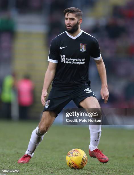 Jordan Turnbull of Northampton Town in action during the Sky Bet League One match between Bradford City and Northampton Town at Northern Commercials...