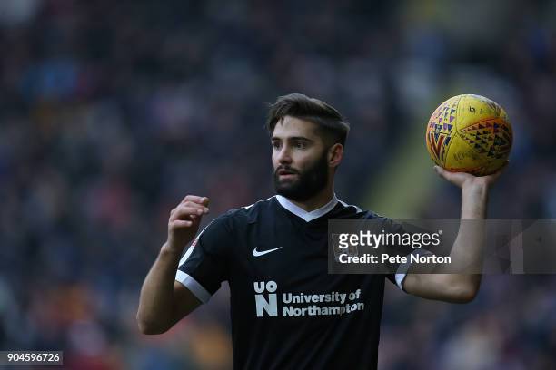 Jordan Turnbull of Northampton Town in action during the Sky Bet League One match between Bradford City and Northampton Town at Northern Commercials...