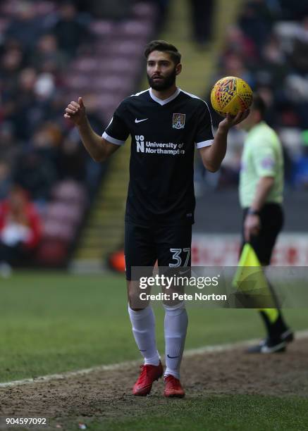 Jordan Turnbull of Northampton Town in action during the Sky Bet League One match between Bradford City and Northampton Town at Northern Commercials...