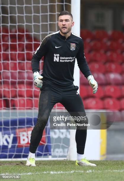Richard O'Donnell of Northampton Town during the pre match warm up prior to the Sky Bet League One match between Bradford City and Northampton Town...