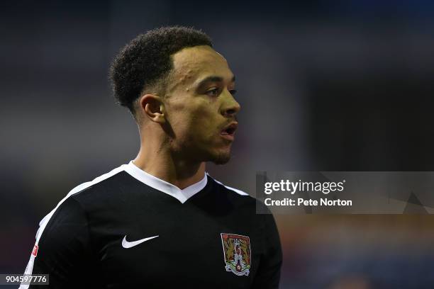 Shay Facey of Northampton Town in action during the Sky Bet League One match between Bradford City and Northampton Town at Northern Commercials...