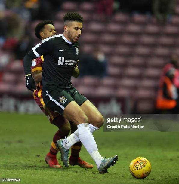 Daniel Powell of Northampton Town in action during the Sky Bet League One match between Bradford City and Northampton Town at Northern Commercials...