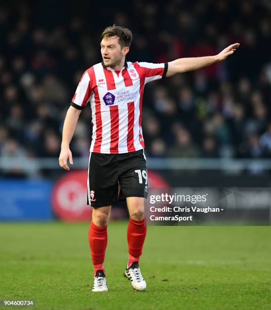 Lincoln City's Lee Frecklington during the Sky Bet League Two match between Lincoln City and Notts County at Sincil Bank Stadium on January 13, 2018...