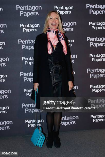 Actress Inna Zobova attends the "Pentagon Papers" Paris Premiere at Cinema UGC Normandie on January 13, 2018 in Paris, France.