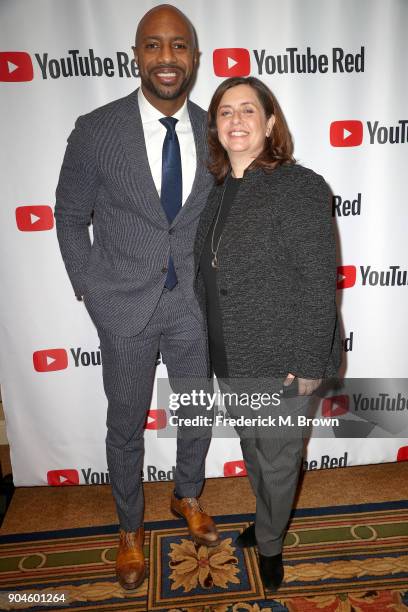 Former NBA player/ESPN analyst Jay Williams and Global Head of Original Programming, YouTube, Susanne Daniels attend the YouTube portion of the 2018...