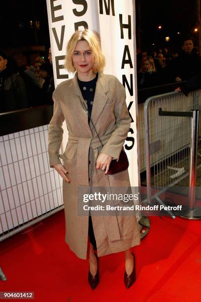 Actress Marie-Josee Croze attends the "Pentagon Papers" Paris Premiere at Cinema UGC Normandie on January 13, 2018 in Paris, France.