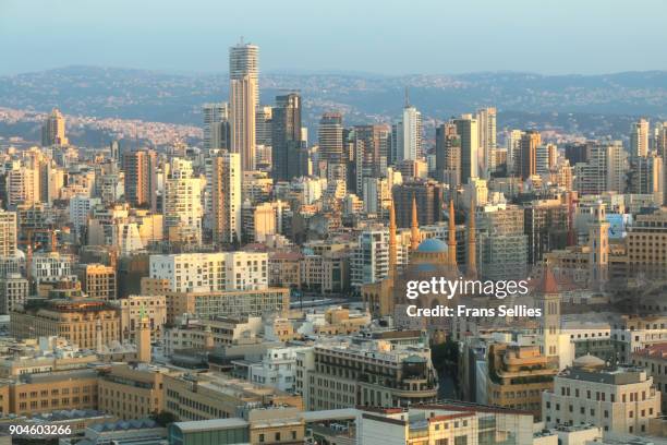 view on beirut, lebanon - beirut aerial stock pictures, royalty-free photos & images