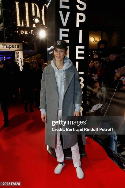 Model Aymeline Valade attends the "Pentagon Papers" Paris Premiere at Cinema UGC Normandie on January 13, 2018 in Paris, France.