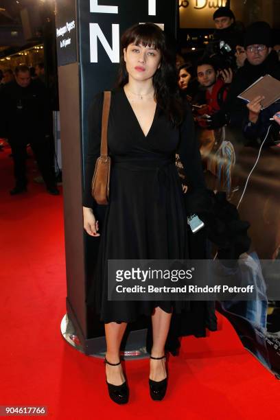 Actress Mylene Jampanoi attends the "Pentagon Papers" Paris Premiere at Cinema UGC Normandie on January 13, 2018 in Paris, France.