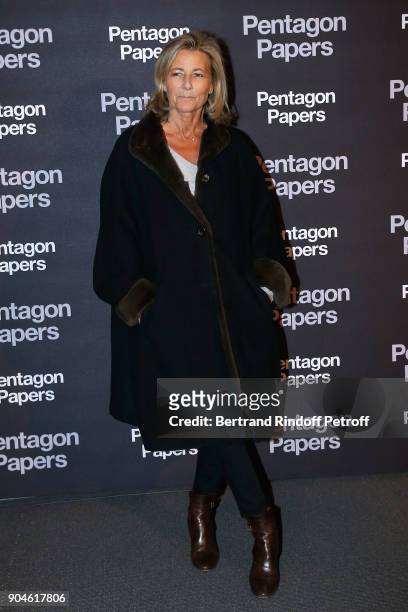 French Journalist Claire Chazal attends the "Pentagon Papers" Paris Premiere at Cinema UGC Normandie on January 13, 2018 in Paris, France.
