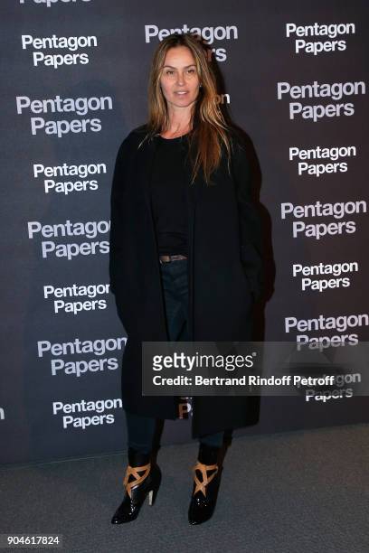 Actress Agathe de La Fontaine attends the "Pentagon Papers" Paris Premiere at Cinema UGC Normandie on January 13, 2018 in Paris, France.