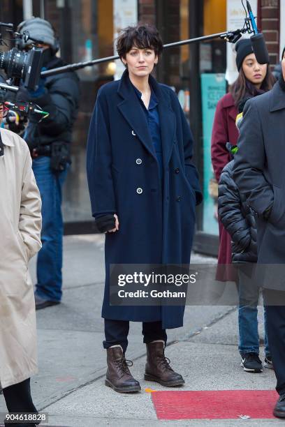 Blake Lively is seen filming 'The Rhythm Section' in Chinatown on January 13, 2018 in New York City.