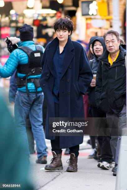 Blake Lively is seen filming 'The Rhythm Section' in Chinatown on January 13, 2018 in New York City.