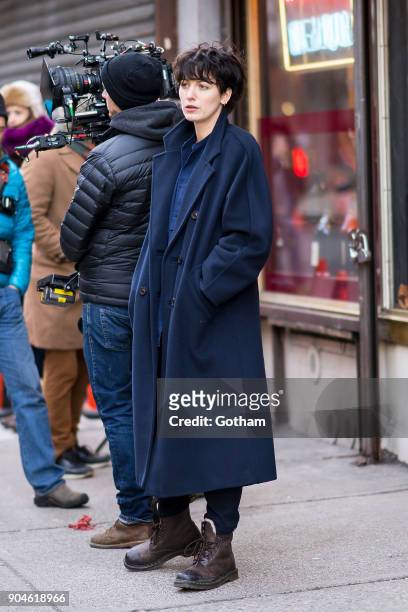 Blake Lively is seen filming 'The Rhythm Section' in Chinatown on January 13, 2018 in New York City.