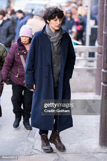 Blake Lively is seen filming 'The Rhythm Section' in Chinatown on January 13, 2018 in New York City.