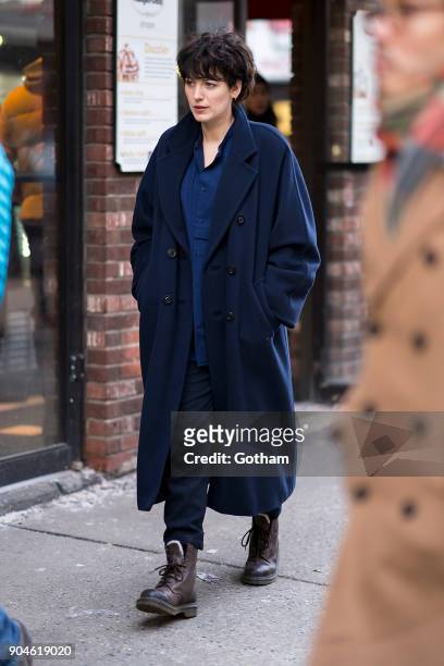 Blake Lively is seen filming 'The Rhythm Section' in Chinatown on January 13, 2018 in New York City.