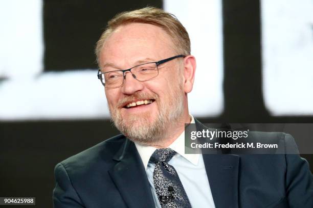 Actor Jared Harris of 'The Terror' speaks onstage during the AMC Networks portion of the 2018 Winter Television Critics Association Press Tour at The...