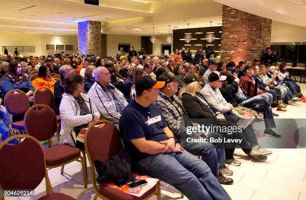 Fans attend the SiriusXM Town Hall With Houston Astros World Series Champion Manager A.J. Hinch on January 13, 2018 in Houston, Texas.