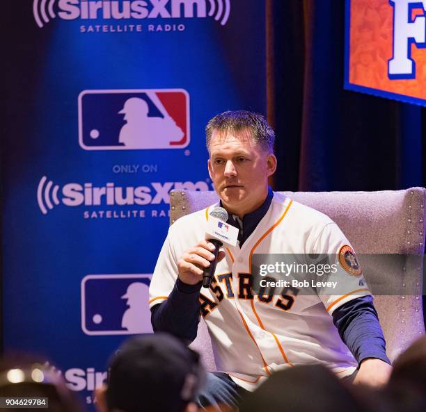 Hinch attends SiriusXM Town Hall With Houston Astros World Series Manager A.J. Hinch on January 13, 2018 in Houston, Texas.