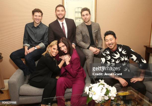 Actors Zach Gilford, Josh Feldman, Colt Prattes, Cheryl Hines, Shoshannah Stern and director/executive producer Andrew Ahn of the television show...