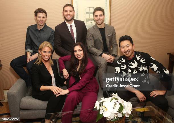 Actors Zach Gilford, Josh Feldman, Colt Prattes, Cheryl Hines, Shoshannah Stern and director/executive producer Andrew Ahn of the television show...