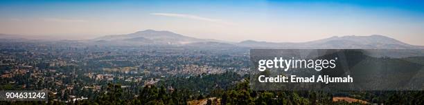 panoramic view of addis ababa, ethiopia - december 1, 2017 - addis ababa stockfoto's en -beelden