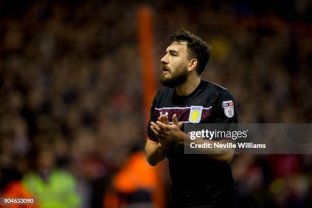 Robert Snodgrass of Aston Villa during the Sky Bet Championship match between Nottingham Forest and Aston Villa at the City Ground on January 13,...