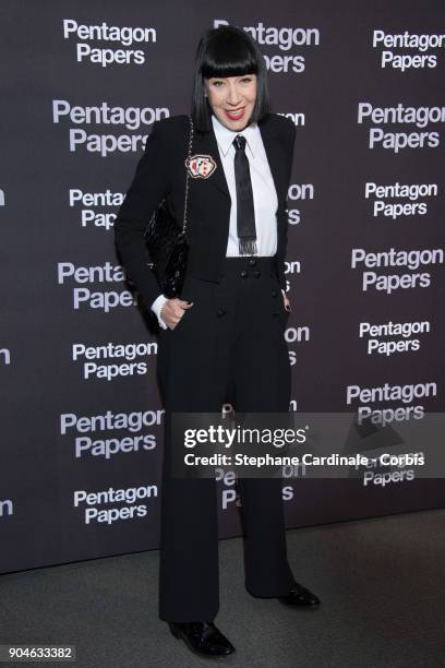 Chantal Thomass attends 'Pentagon Papers' Premiere at Cinema UGC Normandie on January 13, 2018 in Paris, France.