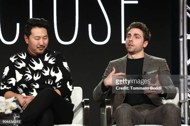 Actor Colt Prattes and director/executive producer Andrew Ahn of the Sundance Now television show This Close participate in a panel discussion...