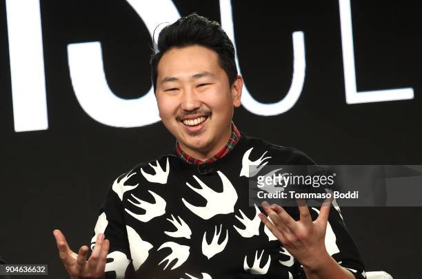 Director/executive producer Andrew Ahn of the Sundance Now television show This Close speaks onstage during the AMC portion of the 2018 Winter...