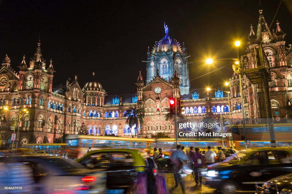 Illuminated Chhatrapati Shivaji Maharaj Terminus Csmt Formerly Known As illuminated-chhatrapati-shivaji-maharaj-terminus-csmt-formerly-known-as
