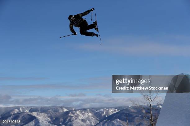 Fabian Boesch of Switzlerland competes in the Men's Ski Slopestyle final during the Toyota U.S. Grand Prix on January 13, 2018 in Snowmass, Colorado.