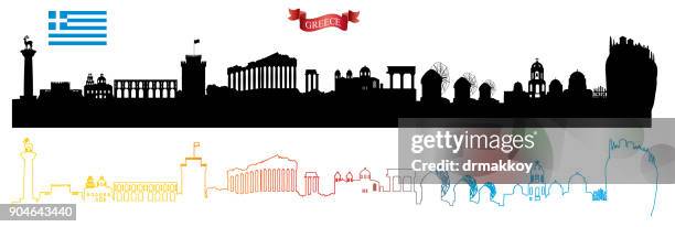 希臘地平線 - santorini 幅插畫檔、美工圖案、卡通及圖標