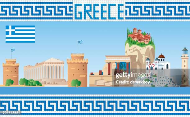 希臘地平線 - santorini 幅插畫檔、美工圖案、卡通及圖標