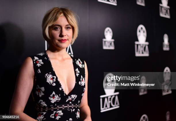 Greta Gerwig attends the 43rd Annual Los Angeles Film Critics Association Awards on January 13, 2018 in Los Angeles, California.