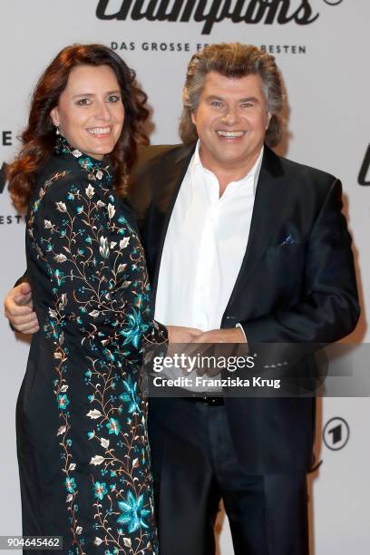 Andy Borg and wife Birgit during the 'Schlagerchampions - Das grosse Fest der Besten' TV Show at Velodrom on January 13, 2018 in Berlin, Germany.