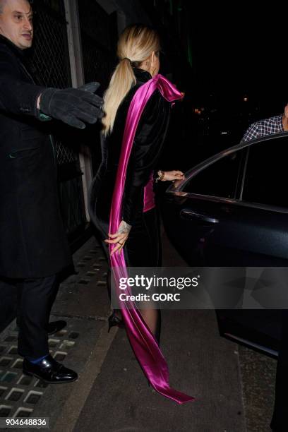 Rita Ora leaving the Ivy restaurant on January 13, 2018 in London, England.