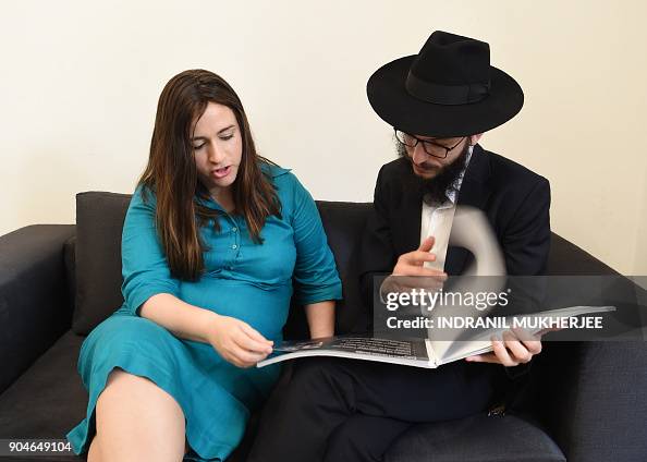 Indian Rabbi In this photograph taken on January 12 Chabad Mumbai Director Rabbi ...