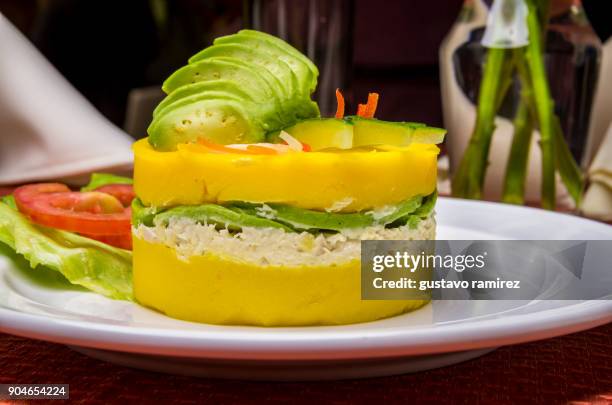 cooked potato with mayonnaise - trachurus trachurus stockfoto's en -beelden