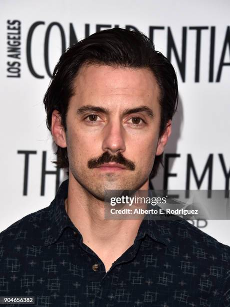 Milo Ventimiglia attends Los Angeles Confidential Celebrates "Awards Issue" hosted by cover stars Alison Brie, Milo Ventimiglia and Ana De Armas at...