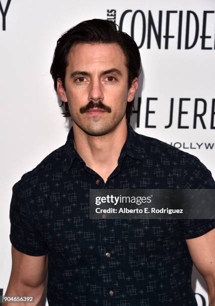 Milo Ventimiglia attends Los Angeles Confidential Celebrates "Awards Issue" hosted by cover stars Alison Brie, Milo Ventimiglia and Ana De Armas at...