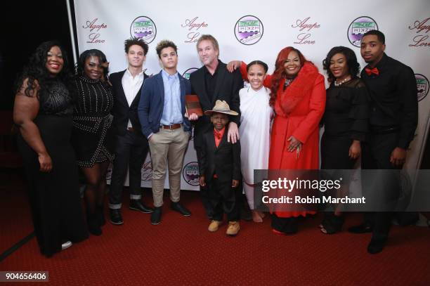 Alan Zulkowski, Kimberley T. Zulkowski and family attend Agape Love Red Carpet on January 13, 2018 in Milwaukee, Wisconsin.