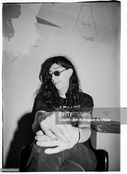 Singer Joey Ramone a Godfather of punk rock of The Ramones poses for a portrait backstage at the Masquerade club June 11, 1991 in Atlanta, Georgia.