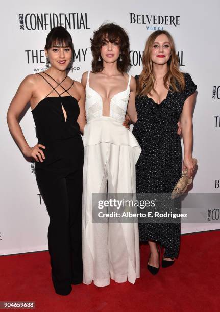 Cyrina Fiallo, Alison Brie and Julianna Guill attend Los Angeles Confidential Celebrates "Awards Issue" hosted by cover stars Alison Brie, Milo...